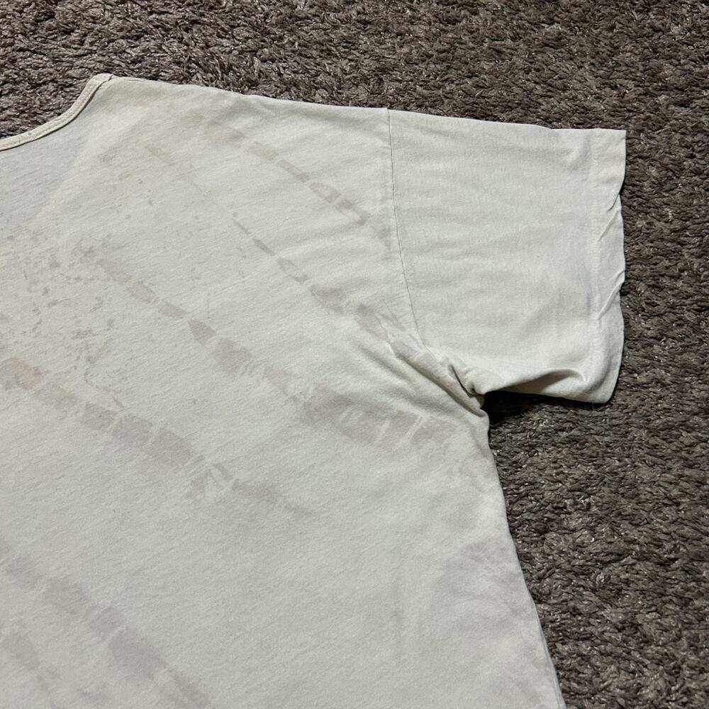 Vintage Thrashed Shirt Plain White Tee 90s y2k Minimalist Aesthetic OSFA Mens XL - Picture 9 of 14